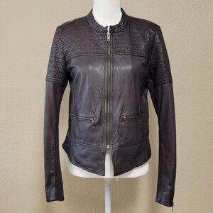 Hinge Quilted Leather Moto Jacket